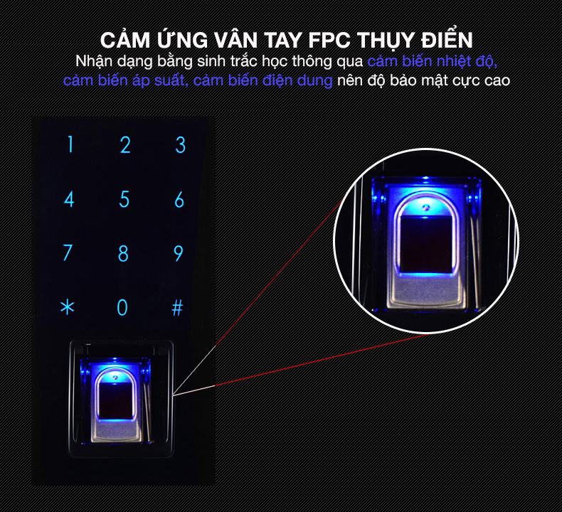 12-6001 khóa vân tay kaadas 6001 -9